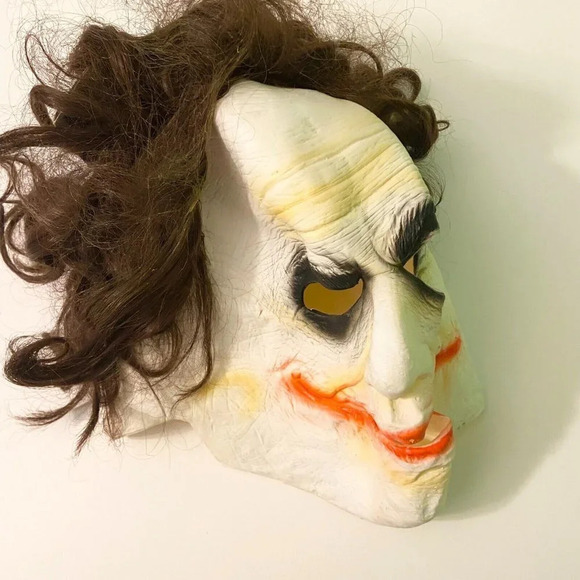 2009 Rubies Batman The Joker Adult 3/4 Mask with Hair  The Dark Knight - Picture 5 of 11